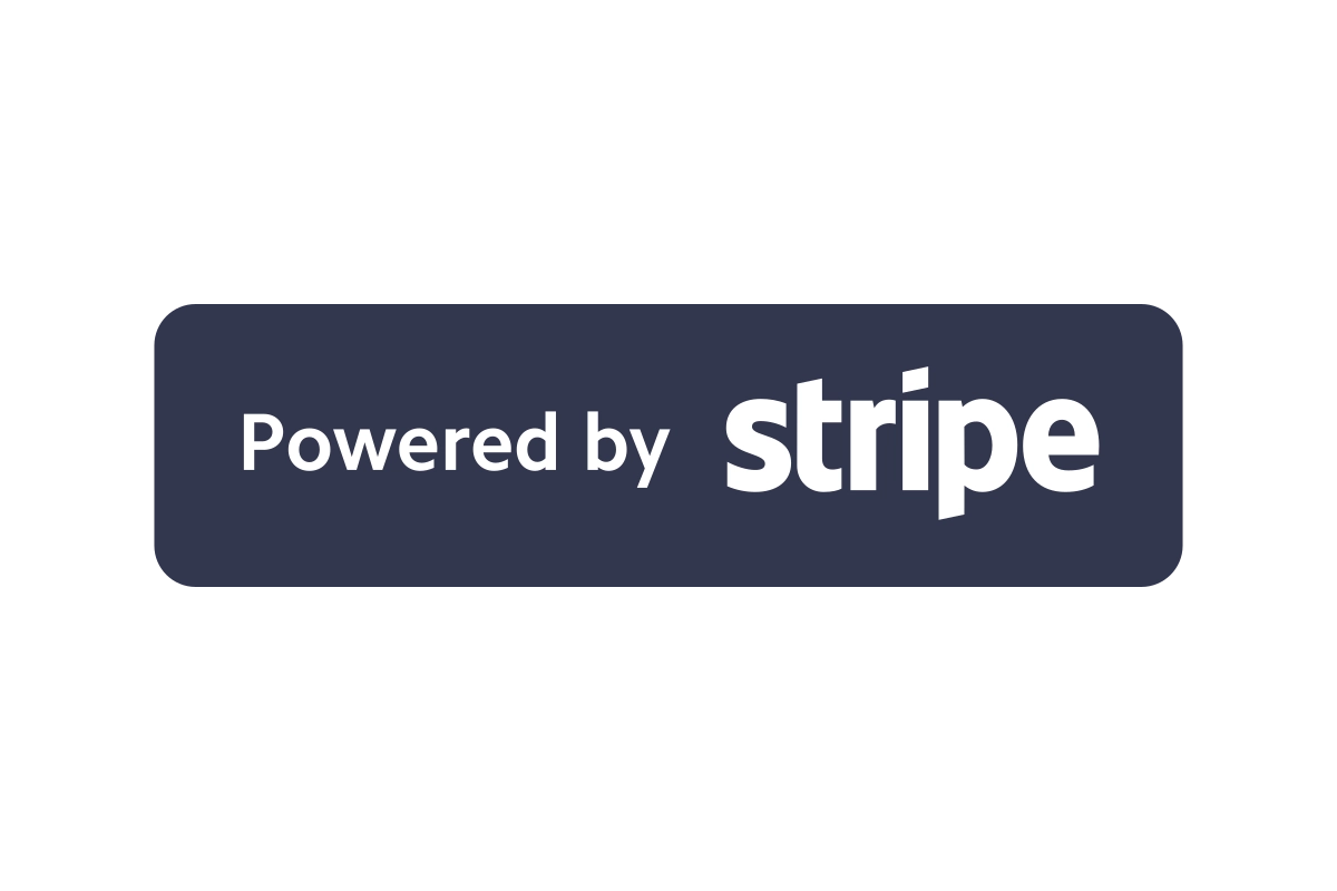 Powered by Stripe badge